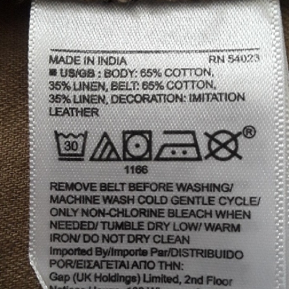 Chic Tan Button-Down Pencil Skirt, Size 6 Cotton & Linen - Picture 9 of 10